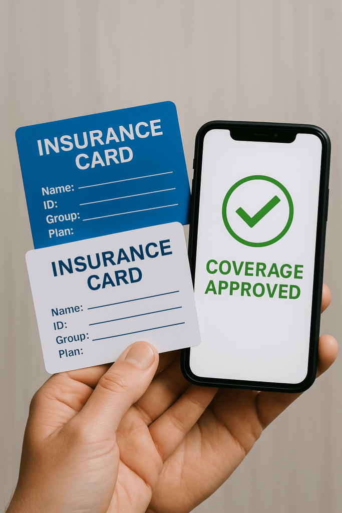 insurance cards coverage approved