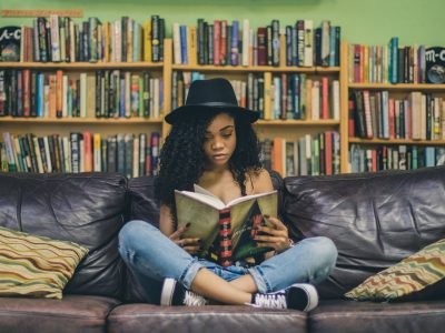 Girl reading a book