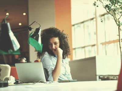 young business woman at office